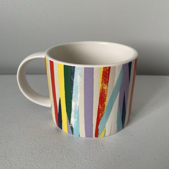 Kate Spade Saturday Striped Colorful Coffee Tea Mug Cup Dishwasher Safe One Size - Picture 2 of 7